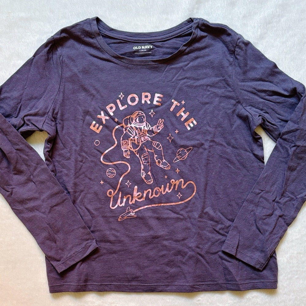 Old Navy Dark Purple Astronaut Graphic Tee